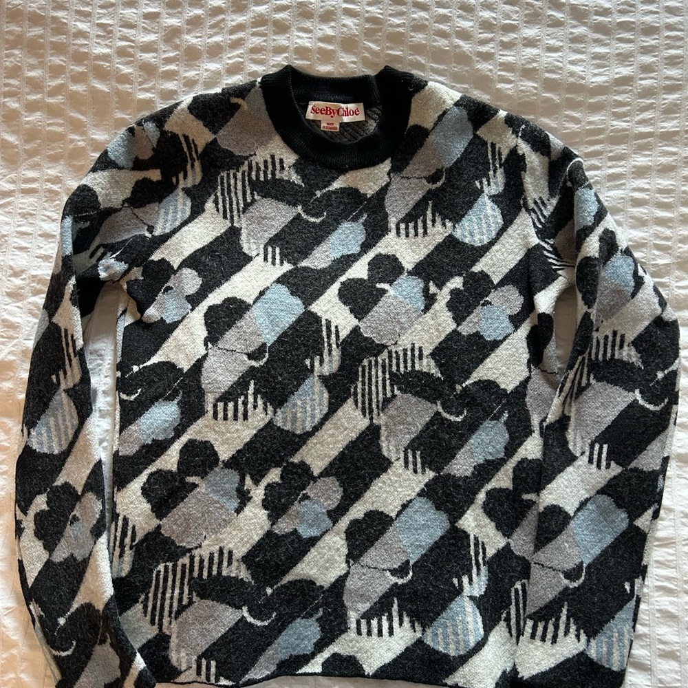 See By Chloe 100%wool Patterned Sweater - Picture 2 of 5